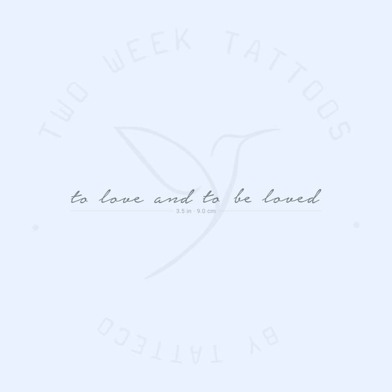 To Love & Be Loved Semi-Permanent Tattoo | 2Er Set von twoweektattoos