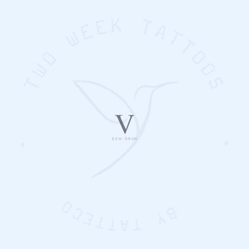 V Serif Semi-Permanent Tattoo | 2Er Set von twoweektattoos