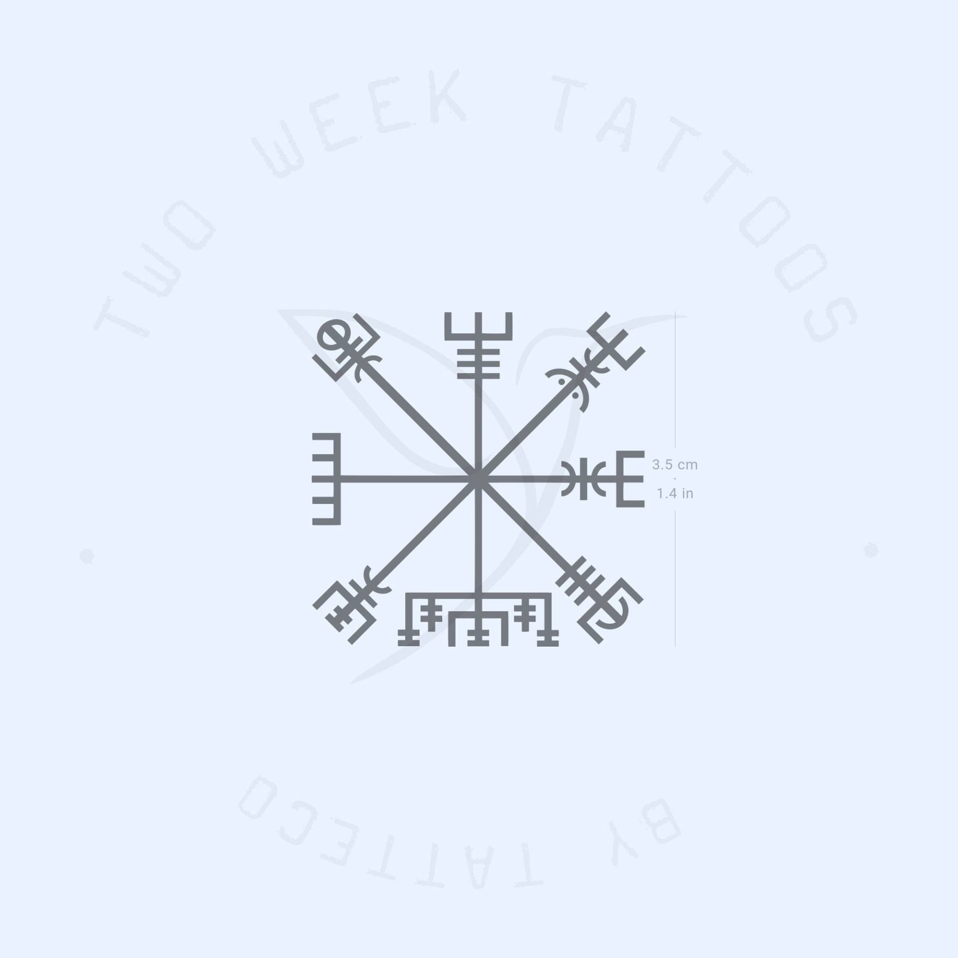 Vegvisir Semi-Permanent 2-Wochen Tattoo | 2Er Set von twoweektattoos