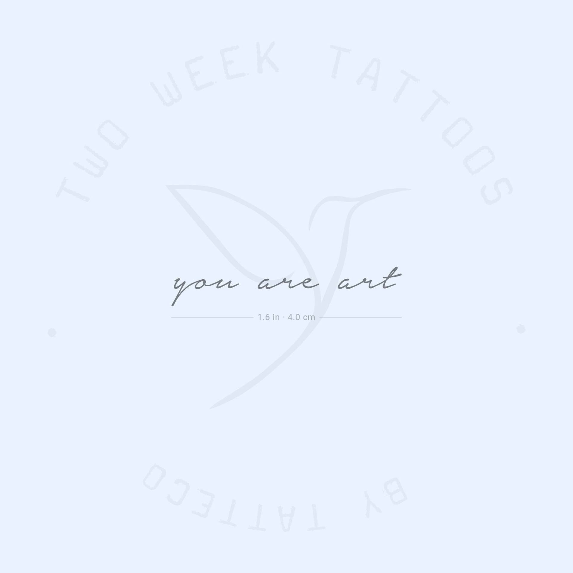 You Are Art Semi-Permanent Tattoo | 2Er Set von twoweektattoos