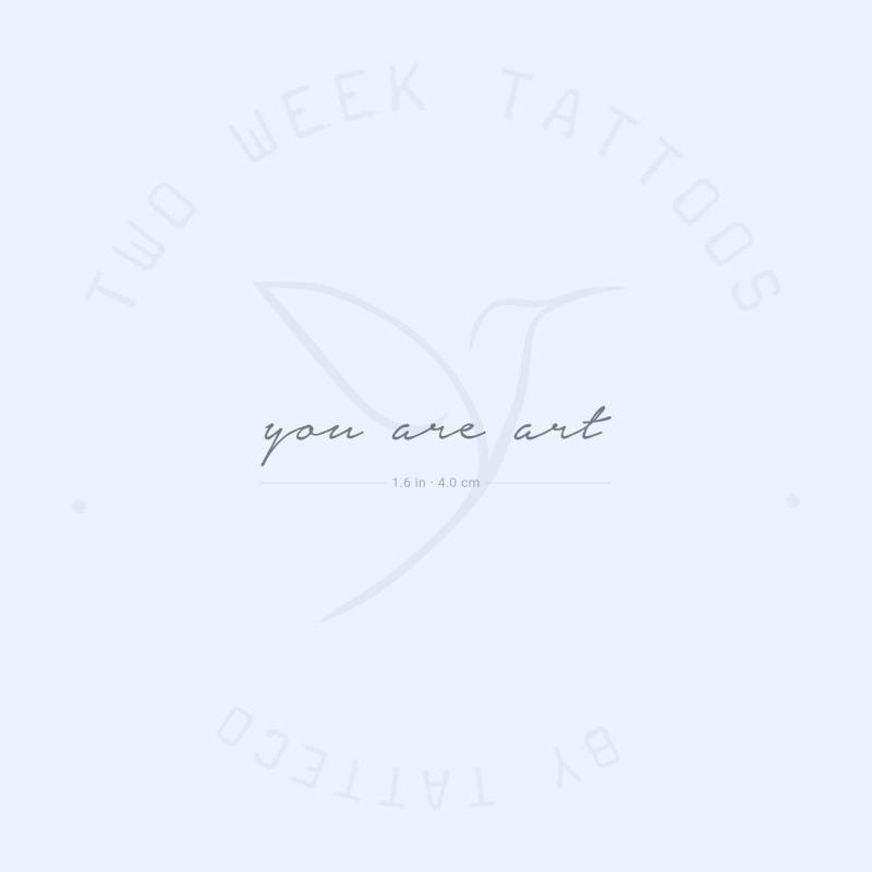 You Are Art Semi-Permanent Tattoo | 2Er Set von twoweektattoos