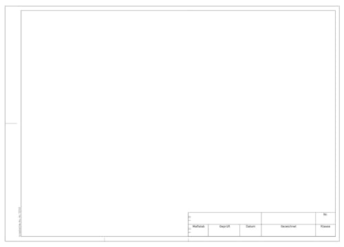 Zeichenkarton A3 mit Rand + Schriftfeld - TZ Arbeitsblätter - 50 Blatt - technisches Zeichenpapier 150g/m² - radierfest von tz-bedarf