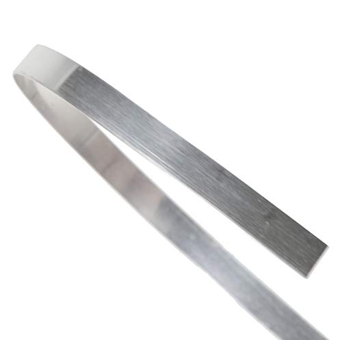 uGems Flache Drahtlünette aus 925er Sterlingsilber, 3 mm x 30 Gauge, 61 cm, polierte Oberfläche, H-1582 von uGems