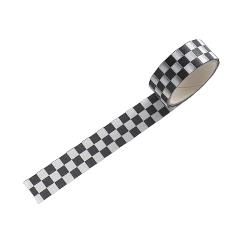 Farbiges Klebeband, 1 Rolle, Washi-Tape, selbstklebend, klarer Druck, abnehmbar, lichtbeständig, Scrapbooking, Washi-Kachbrettmuster, Papierband für Abdeckband von ulafbwur