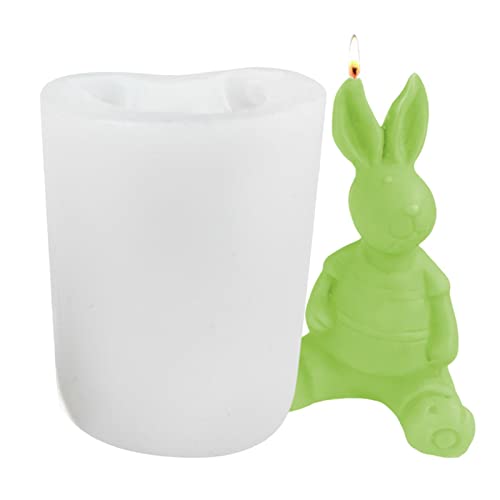 Ostern Kaninchen Silikonform 3D Osterhase Kerzenformen Seifenform Silikon Backform Silikon Harz Formen 3D Kaninchen Figur Epoxidharz Silikonformen Niedliche Kaninchen Seifenform 2,79 X 2,24 X 3,54" von ulapithi