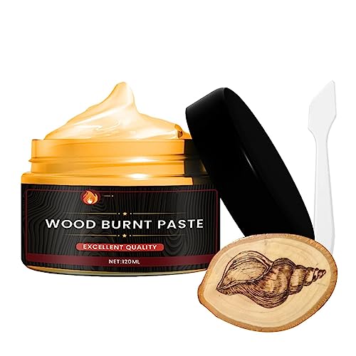 ulapithi Holzbrennpaste - Scorch Holzbrennpaste für Holz und Basteln, Einfach aufzutragende Brennpaste für Holzhandwerk-Verbrennungsgel,DIY Brandmalerei-Zubehör für Holzmalerei, Holzfarbprojekte von ulapithi