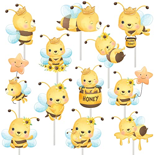 Cupcake-Topper mit Bienenmotiv für Geburtstagsparty-Dekorationen von umoni