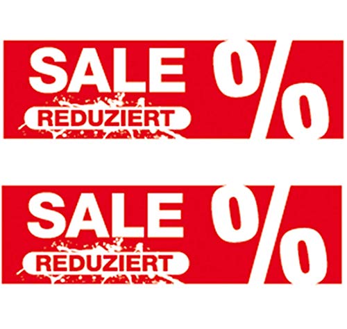 Ankleber SALE% REDUZIERT Plakat Schaufenster selbstklebend (Set = 2 Stck.) von unbekannt