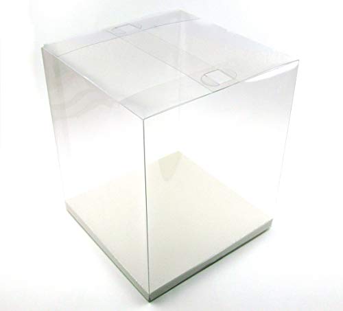 Geschenk-Box durchsichtig, transparent, 5er - Set Geschenk-Schachtel Verpackung mit Einlegeboden, für Hochzeiten Gastgeschenke, Weihnachtsgeschenke, Produktverpackungen (210 x 210 x 250 mm) von unbekannt