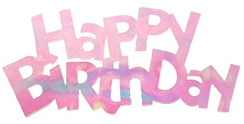 unbekannt 1 Stück ‚Happy Birthday - Schriftzug‘, transparent-irisierend von unbekannt