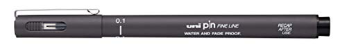 Uni-Ball Kalibrierter Marker PIN01-200, dunkelgrau, 0,1 mm, Box, 12 Stück von Uni-Ball