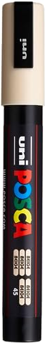 uni-ball 182572 - POSCA Marker mit mittelfeiner Rundspitze, beige von Uni-Ball