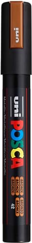 uni-ball 182583 - POSCA Marker mit mittelfeiner Rundspitze, bronze von Uni-Ball