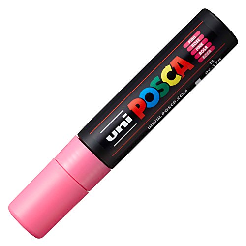 uni-ball 186328 - POSCA Marker mit extra breiter Rechteckspitze, rosa von Uni-Ball