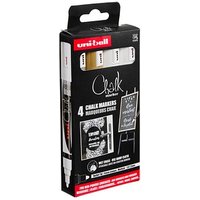 uni-ball Chalk PWE-5M Kreidemarker farbsortiert 1,0 - 2,0 mm, 4 St. von uni-ball