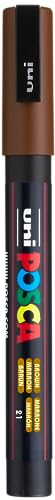 uni-ball 186587 - POSCA Marker mit feiner Rundspitze, braun von Uni-Ball