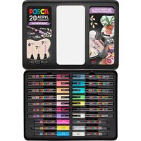 uni-ball POSCA Marker Metalletui DIY Acrylstift farbsortiert, 20 St. von uni-ball