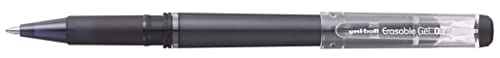 uni-ball UF-222-07 Tintenroller, löschbar, Premium-Kugelschreiber, 0,7 mm, für sehr glattes Schreiben, Zeichnen und Ausmalen, 12 Stück, Schwarz von Uni-Ball