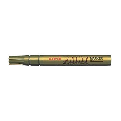 UNI - Farbige Paint Marker Viele Oberflächen Opak Außen Markierungen Kugelspitze PX-20 Gold von uni