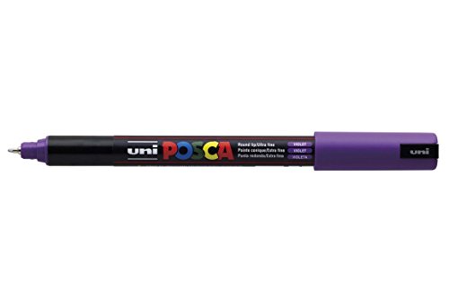 Uni Posca Marker / Glasstift PC-1MR, feine Rundspitze, 0,7 mm, Violett von uni