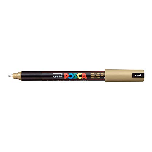 Uni Posca Marker PC-1MR Farbe Glas Stift Extra Fein Kugel-tipp 0.7mm Gold von POSCA