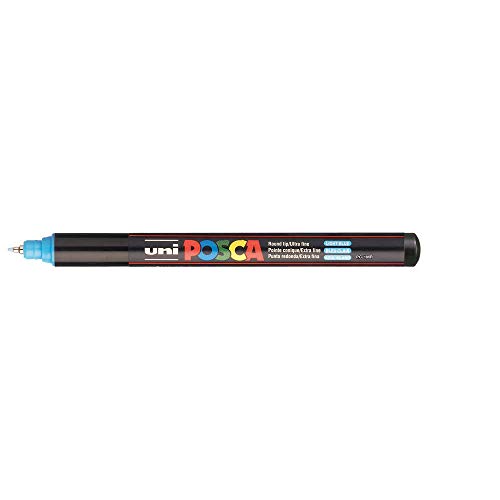 Uni Posca Marker PC-1MR Farbe Glas Stift Extra Fein Kugel-tipp 0.7mm Hellblau von uni