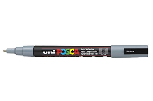 Uni Posca Marker PC-3M Farbe Glas Stift Fein Kugel-tipp 1.3mm Grau von uni