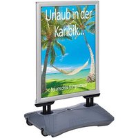 update displays Kundenstopper WindPro Plus silber DIN A1 2 Fächer von update displays