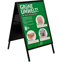 update displays Kundenstopper schwarz DIN A1 2 Fächer von update displays