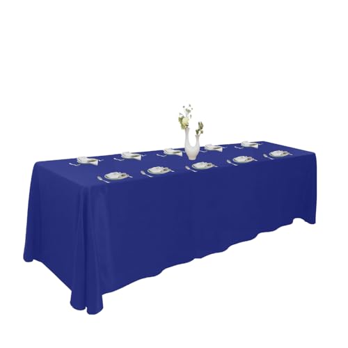 Urby Tischdecke für rechteckige Tische mit Platz für 8–10 Personen, Manteles de Mesa De Tela para Fiestas de 8–10 Sillas, maschinenwaschbar, wiederverwendbar, Königsblau von urby