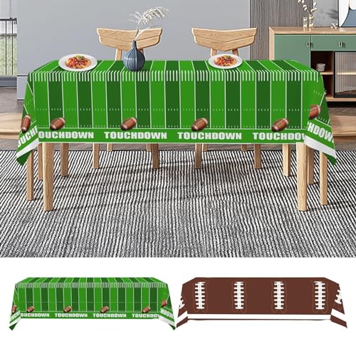 usefulbeauty 2 STÜCK Rugby Tischdecken - wasserdichte Tischdecke - Rechteckige Tischdecke - Football Tischdecken | Für Picknick Geburtstag Jubiläum 137 X 274cm von usefulbeauty