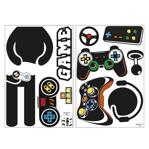 usefulbeauty Gamer -Wandtattoos, Spiele der Spiele Wandtattoos,Glühende Spielzimmerabziehbilder - Gamer Wall Stickers Gaming Controller Raumdekor für Kinder Mädchen Schlafzimmer Spielzimmer von usefulbeauty