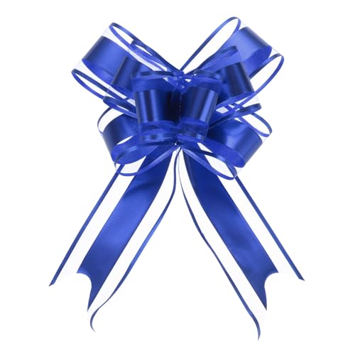 Uxcell 20 x 15,2 cm große Organza-Schleifen, Geschenkpapier, Blau, für Hochzeitskörbe, Geschenke, Weihnachten von uxcell