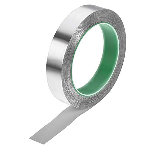 sourcing map Aluminium Folienband Hochtemperaturband 20 mm für HVAC Abdichten Patchen von Heiß und Kaltluftkanälen Klebeband 20m/65ft von uxcell