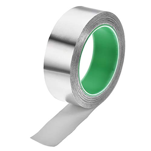 sourcing map Aluminium Folienband Hochtemperaturband 35 mm für HVAC Abdichten Patchen von Heiß und Kaltluftkanälen Klebeband 20m/65ft von sourcing map