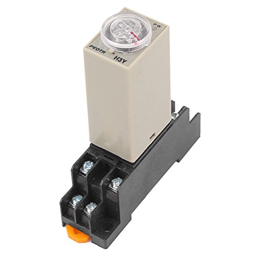 sourcingmap® H3Y-2 AC 110V DPDT 10S Drehknopf 8 Klemmen Verzögerung Timer Zeitrelais Sockel de von uxcell