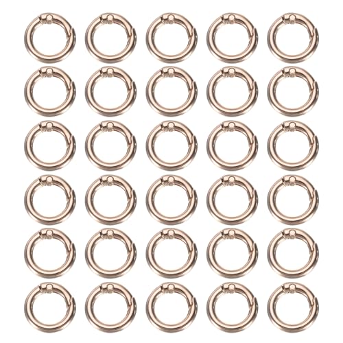 uxcell 30 Stück O-Ringe, 13 mm, runde Schlüsselring-Clips, Schnappschnalle, Zinklegierung, Triggerringe für Schlüsselanhänger, Schnalle, Handtasche, Geldbörsen, Taschen, Geldbörsen, Geldbörsen, von uxcell