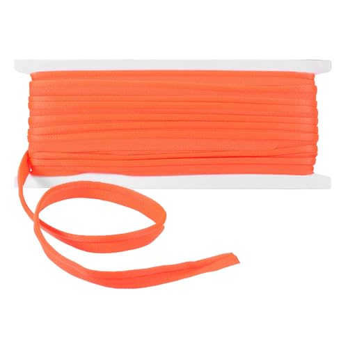 uxcell Baumwollpaspel-Bordüre, 10 Yards 1,1 cm breit, Polyester-Schrägband, Kordel zum Nähen, Stoffbesatz, DIY, Basteln, Orange von uxcell