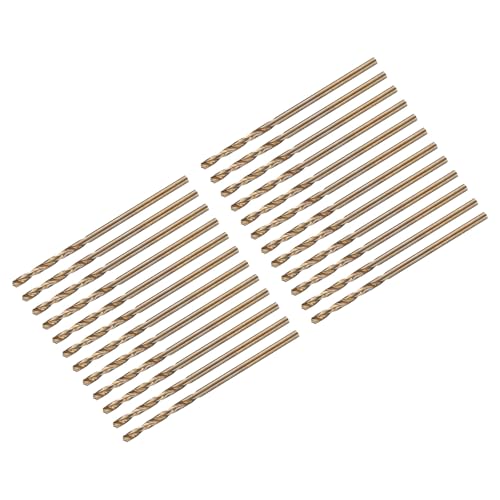 uxcell Bohrer-Bits, 1,5 mm, schwarzes Nitrid und goldfarben, titanbeschichtet, M2-Hochgeschwindigkeitsstahl (HSS), Spiralbohrer für Edelstahl, Aluminiumlegierung, Metall, 24 Stück von uxcell