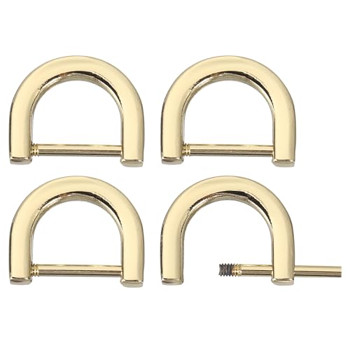 uxcell D-Ringe, Schraubbügel, Zinklegierung, Hufeisen, U-Form, D-Ring-Schnallen für Geldbörse, DIY, Leder, Gold, 0.47 Inch von uxcell