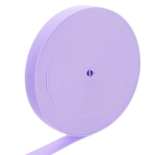 uxcell Elastisches Band, 1,8 cm x 12,7 m Stretch Knit Elastic Bands Stoff Gummiband zum Nähen, Perücken, Bund, Hosen, Handwerk DIY (Lilac Purple) von uxcell