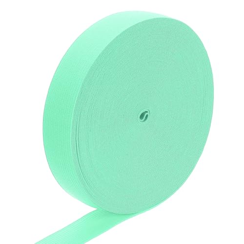 uxcell Elastisches Band, 2,5 cm x 15 Yard Stretch Knit Elastic Bands Stoff Gummiband zum Nähen, Perücken, Bund, Hosen, Handwerk DIY (Deep Green) von uxcell