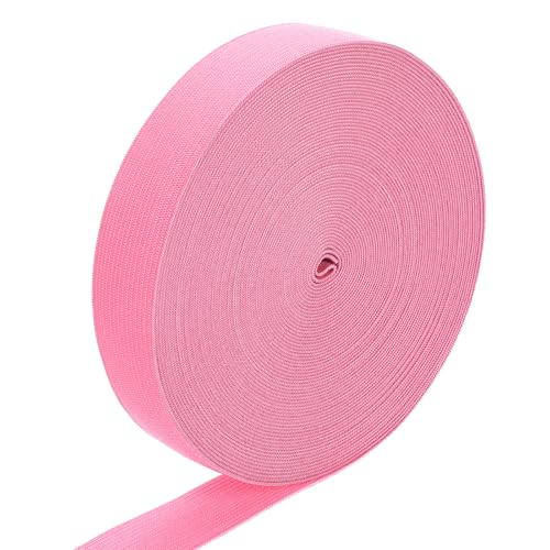 uxcell Gummiband, 2,5 cm x 15 Yard Stretch Knit Elastic Bands Stoff Gummiband zum Nähen, Perücken, Bund, Hosen, Handwerk DIY (Rosa) von uxcell