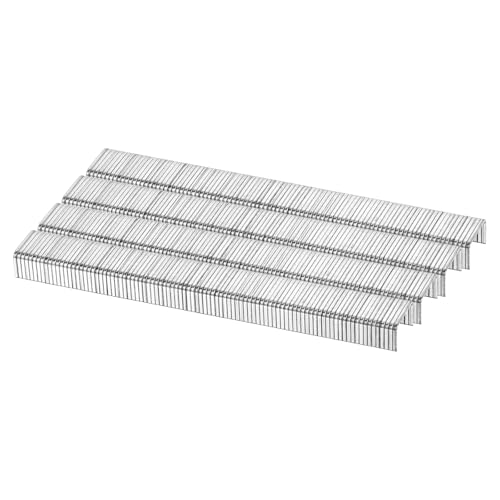 uxcell Heftklammern mit schmaler Krone, 22 Gauge, 0,9 x 0,6 cm, 5000 Stück, verzinkter Stahl für pneumatische, elektrische Heftgeräte, Weiß von uxcell