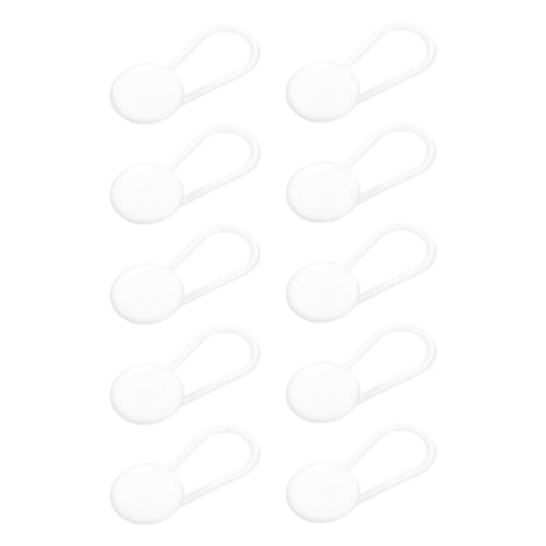 uxcell Knopfverlängerungen für Jeans, 10 Stück, 18 mm, flexible Hosenbund, kein Nähen, sofortige Verlängerung, Knopf für Damen und Herren (weiß) von uxcell