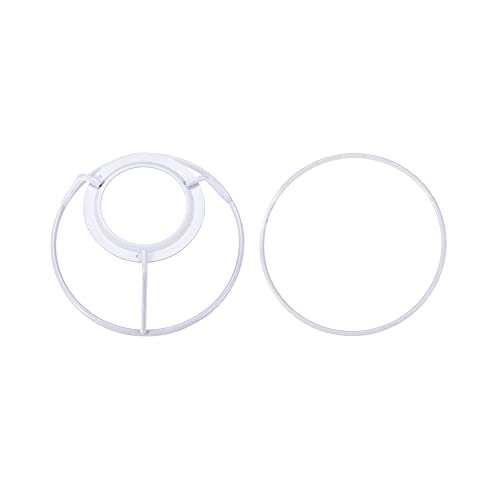 uxcell Lampenschirm-Ring, 100 mm Durchmesser, Lampenschirm-Halterung, Rahmen für E26/E27 Lampenfassung, gebackenes Beschichtungseisen, 1 Set von uxcell