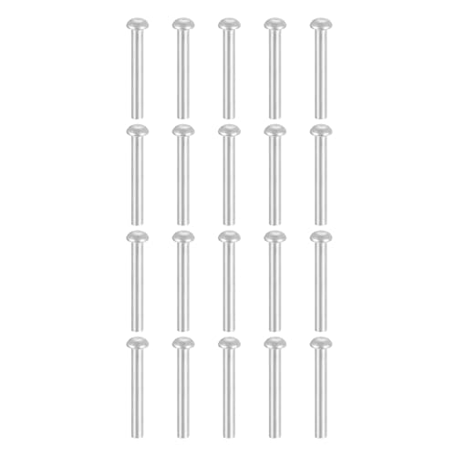 uxcell Nieten, M4 x 30 mm, Aluminium, massiver Kuppelkopf, Bootsnieten für Schiffe, Flugzeuge, Maschinen, zum Verbinden und Reparieren, silberfarben, 150 Stück uxcell Nieten, M4 x 30 mm, Aluminium, massiver Kuppelkopf, Bootsnieten für Schiffe, Flugzeuge, Maschinen, zum Verbinden und Reparieren, silberfarben, 150 Stück von uxcell