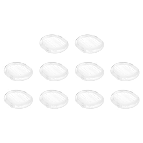 uxcell Ohrring-Pads, 50 Stück – Silikon-Ohrring-Verschlüsse, Komfort-Clip-On-Ohrringkissen (transparent, 10 x 9 mm) von uxcell