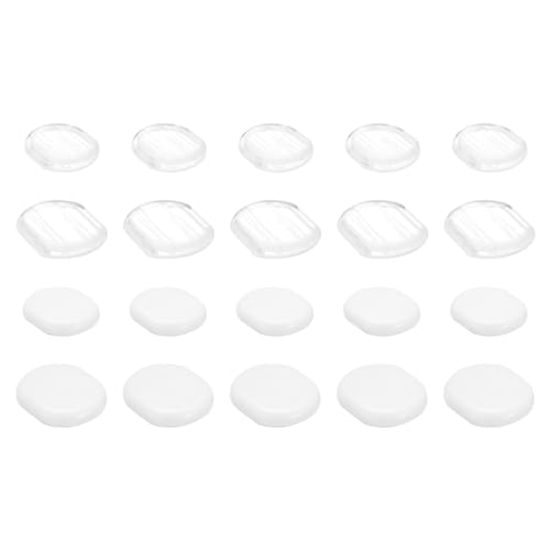 uxcell Ohrring-Pads, 96 Stück, 2 Größen – Silikon-Clip-On-Ohrring-Verschlüsse, Komfort-Clip-On-Ohrring-Kissen (transparent + weiß) von uxcell