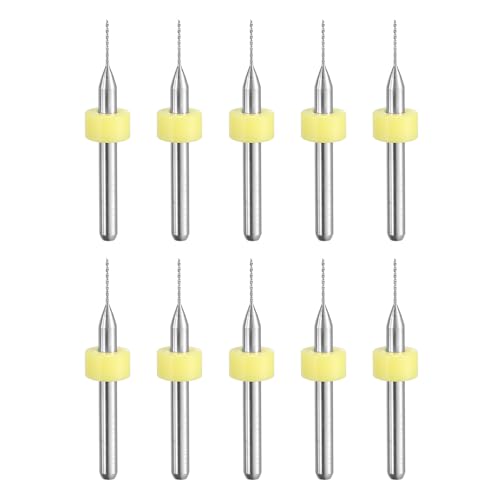 uxcell PCB-Bohrer, 0,55 mm, Wolframkarbid, Drehwerkzeug, Schmuck, CNC-Gravur, Druckleiterplatte, Mikrobohrer, 1/8-Zoll-Schaft, 10 Stück von uxcell